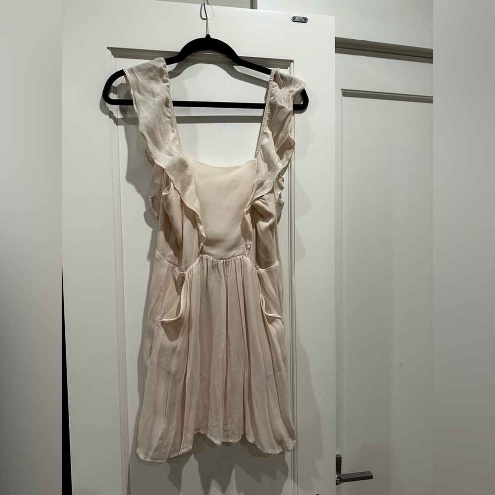 Reformation white mini dress size 8